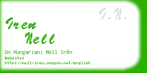 iren nell business card